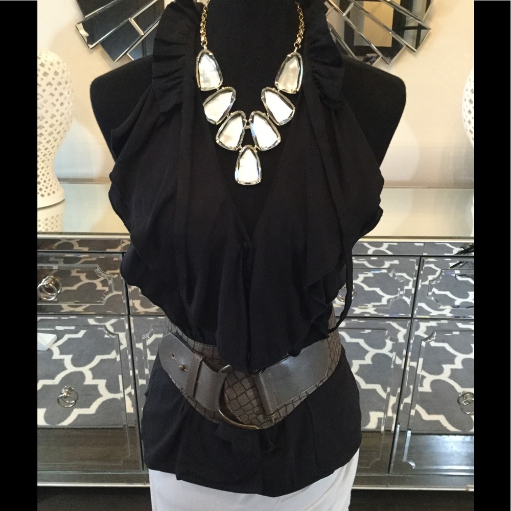 Marciano Ruffle Halter Top - Picture 2 of 8