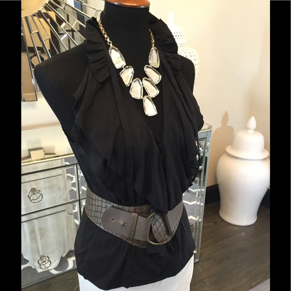 Marciano Ruffle Halter Top - Picture 3 of 8