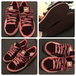 Burgandy Puma Creepers by Rihanna