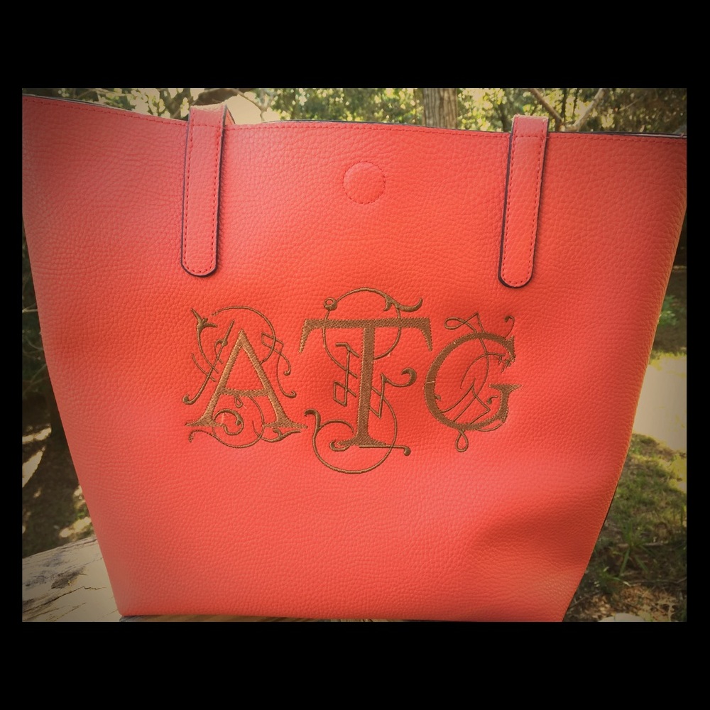 Leather-like tote bag