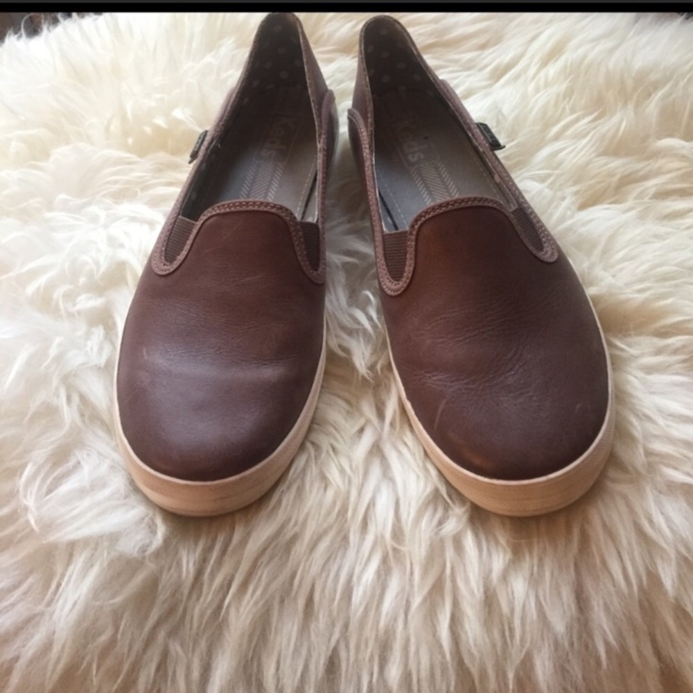 Keds Crashback leather slip-on shoes