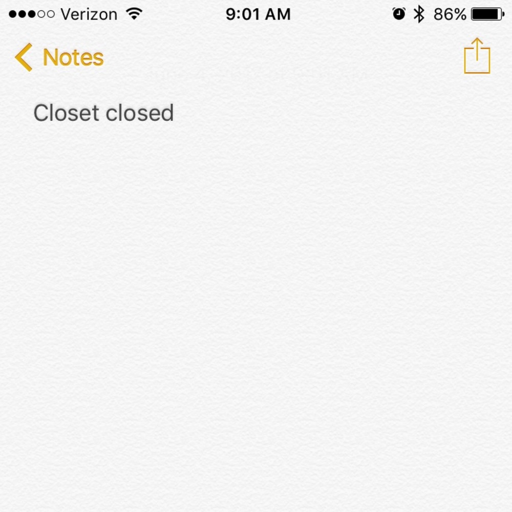 Closet closed