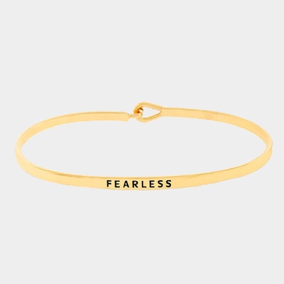 Jewelry - Fearless gold mantra bangle