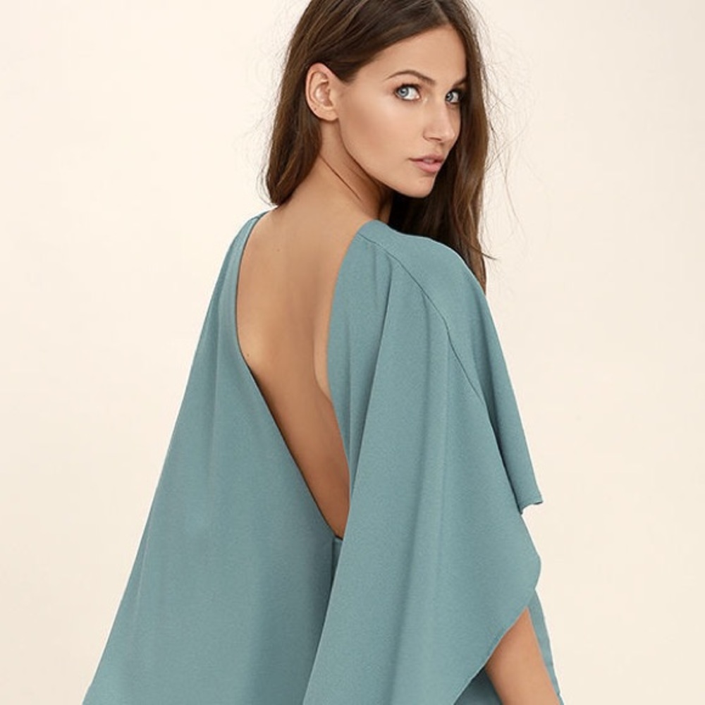 Best Is Yet To Come Turquoise Backless Dress