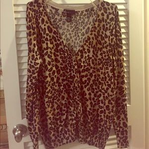 Lane Bryant cheetah print cardigan