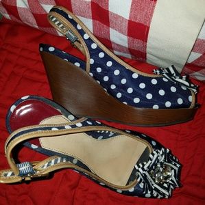Gianni Bini polka dot wedges