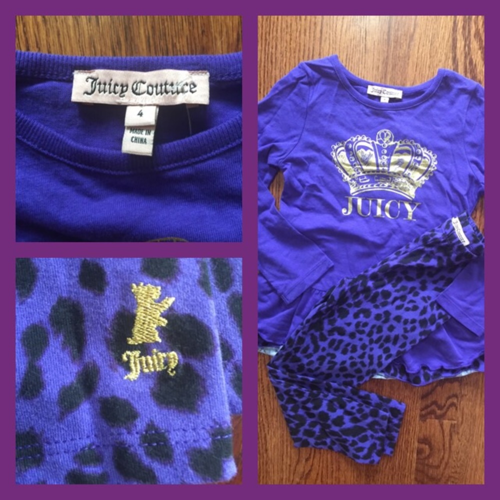 GIRLS Juicy Couture Tunic & Legging Set Size 4 NWT