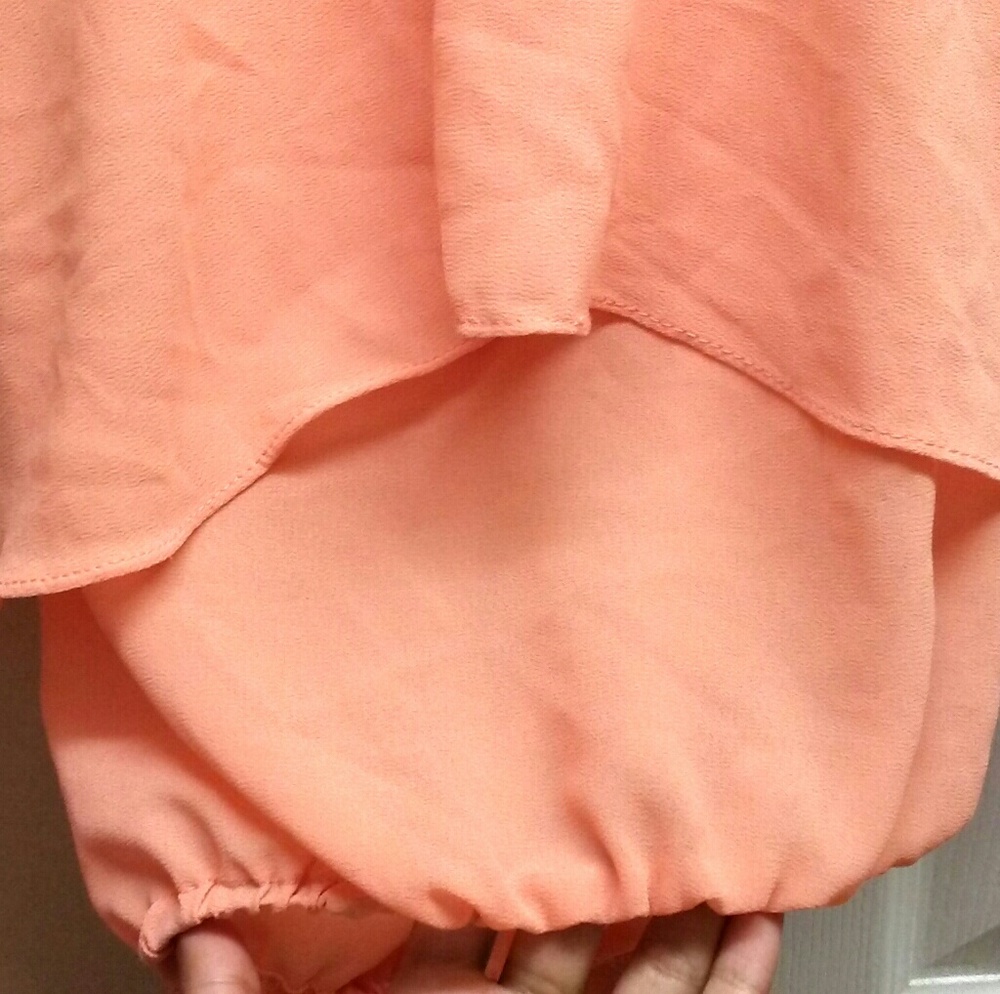NWT Peach Ruffled Crop Top - Picture 5 of 5