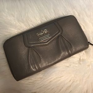 Grey Coach "Accordian" Wallet