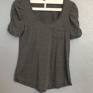 Black and grey striped tee shirt