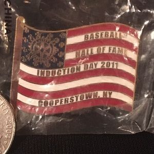 ⚾️❤️Baseball Hall of Fame Induction Day Flag Pin