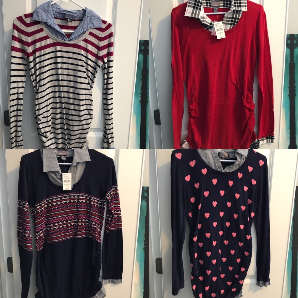 4 Lightweight Maternity Mock Layer Tops