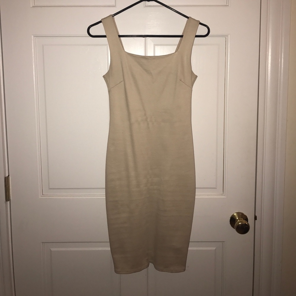 Nude bodycon dress