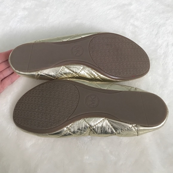 Michael Kors gold quilted flats - Picture 3 of 9
