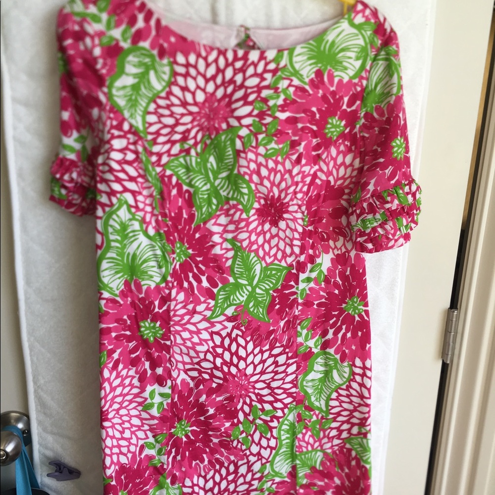 Lilly Pulitzer mini dress with ruffled sleeves
