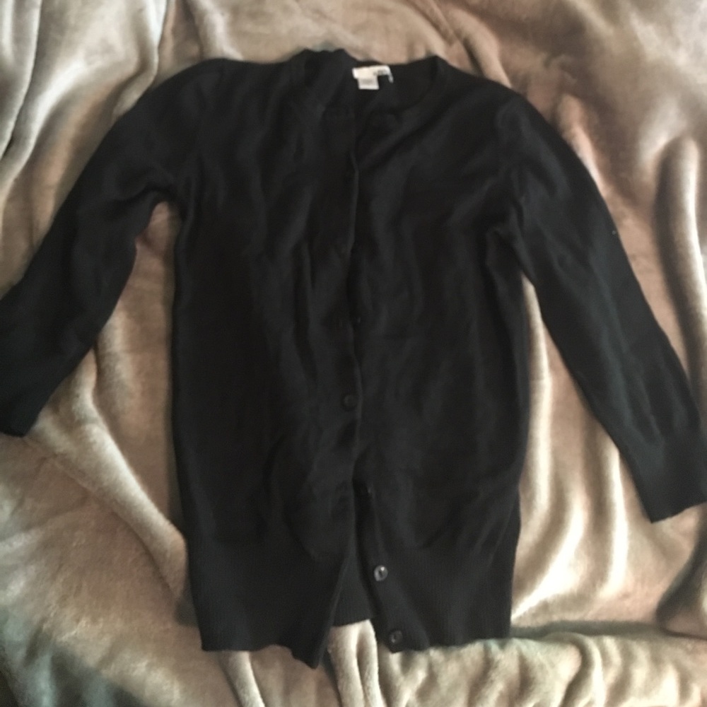 Button up black long sleeve/ sweater