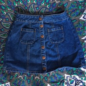 Denim mini skirt
