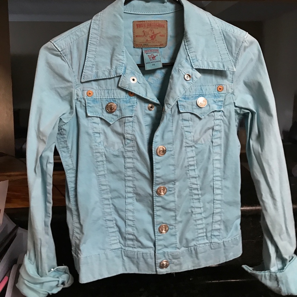 True religion real blue jacket