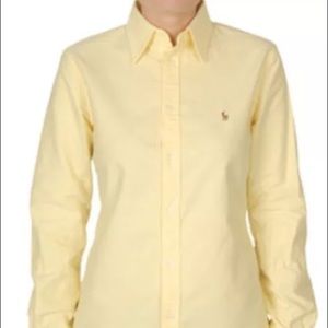 Ralph Lauren Yellow Button Up Oxford Shirt Slim 0