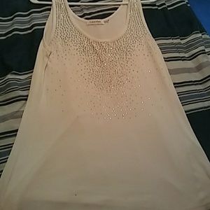 Calvin Klein tank top with silver sequins