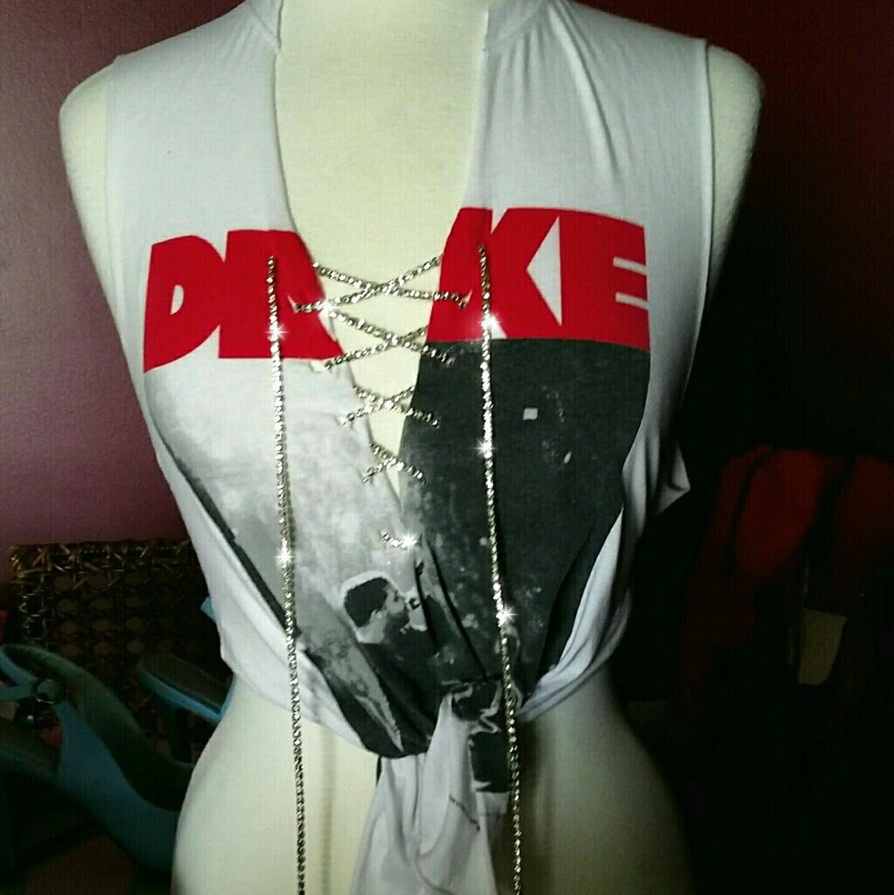 Drake Rhinestone Lace Up Summer Top and More