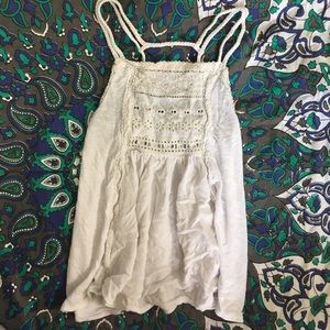 White Boho Tank