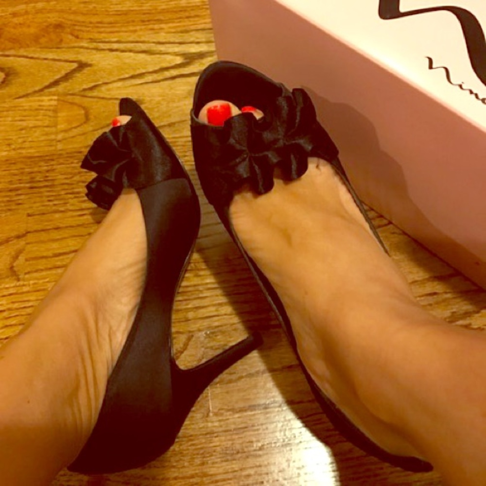 Black Satin Evening shoe