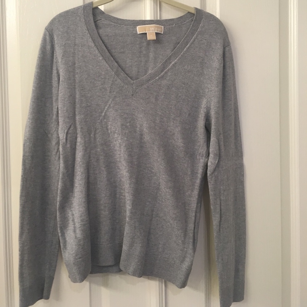 Michael Kors gray v-neck sweater