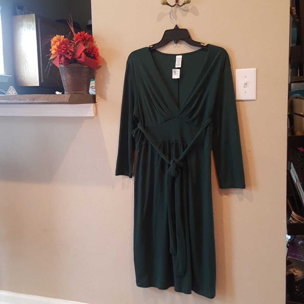 Dark Green midi dress