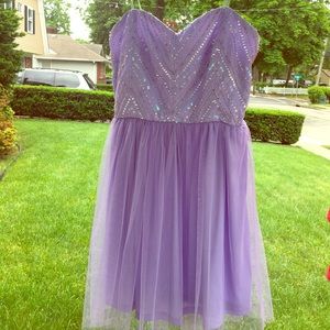 Strapless mini dress