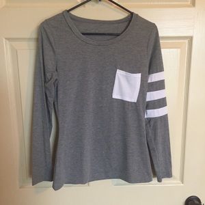 Grey Long Sleeve Top