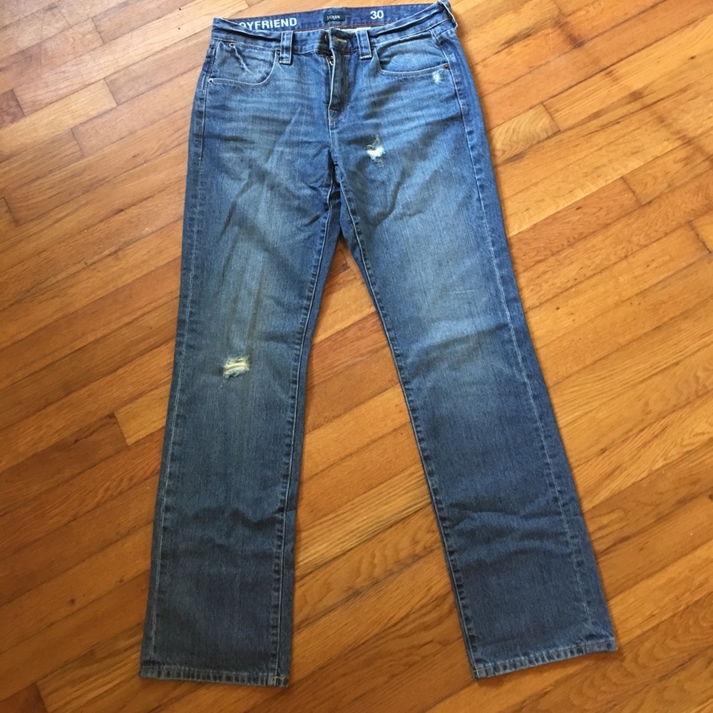J. Crew distressed boyfriend jeans