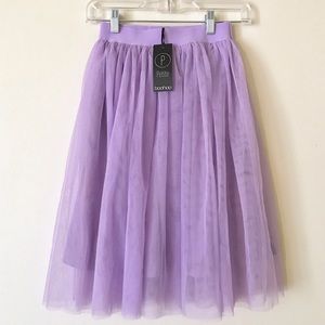 NWT Boohoo Petite Lilac Tulle Skirt