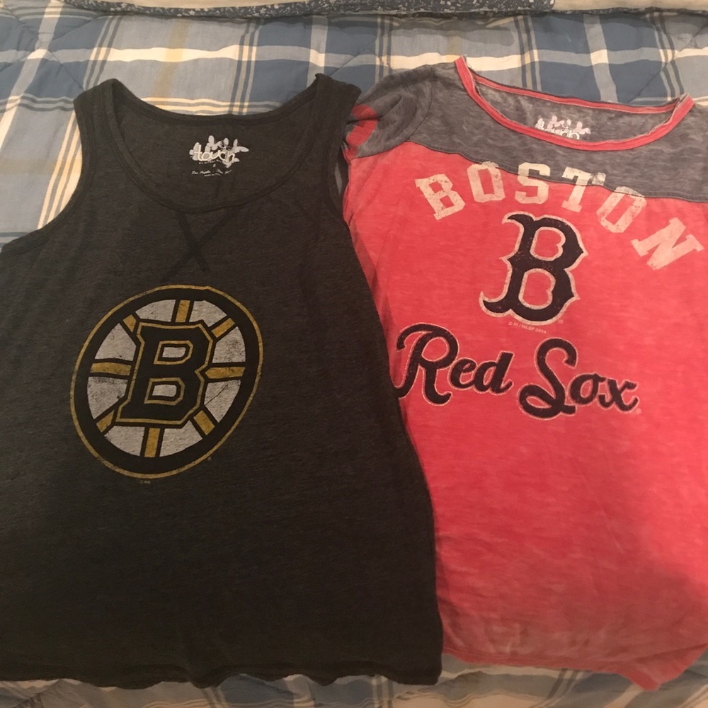 Red Sox and Bruins tee and tank bundle