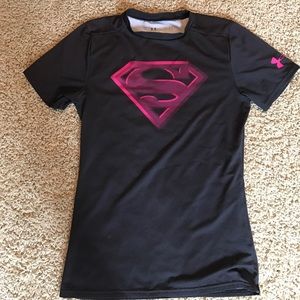 Youth Under Armour Superman dri fit shirt Large