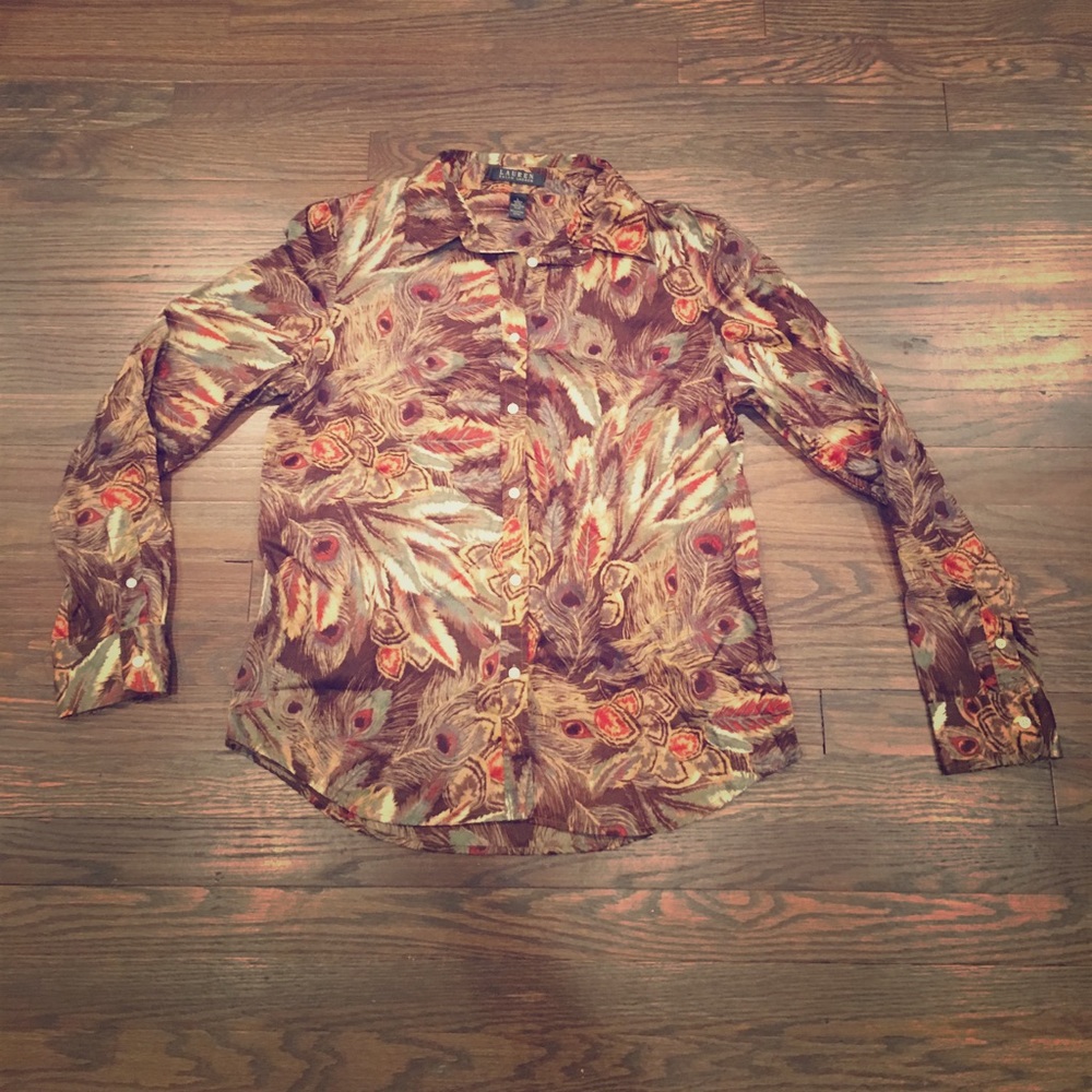 Ralph Lauren Peacock Print Button Down