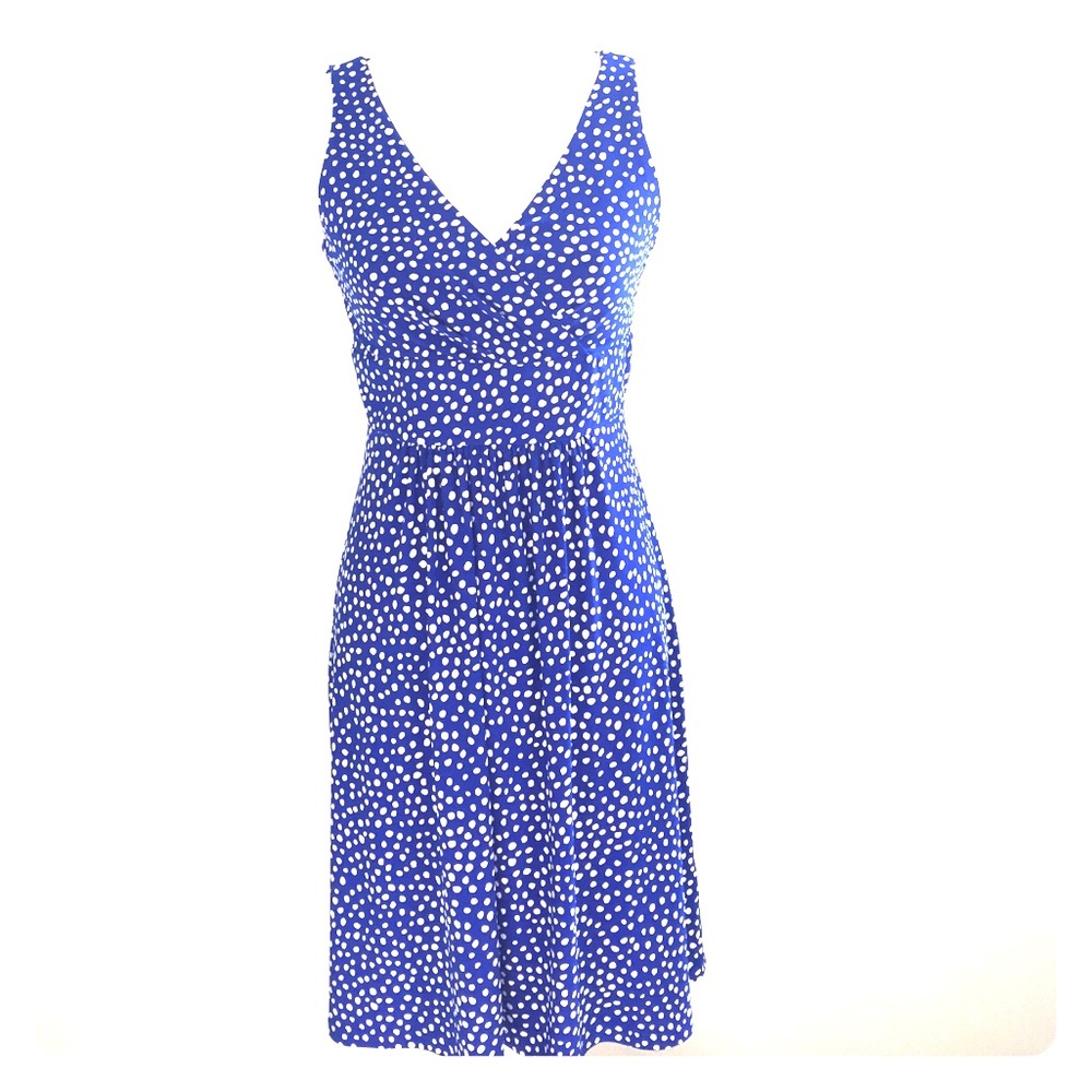 Chaps Ralph Lauren Polka Dot Print Dress
