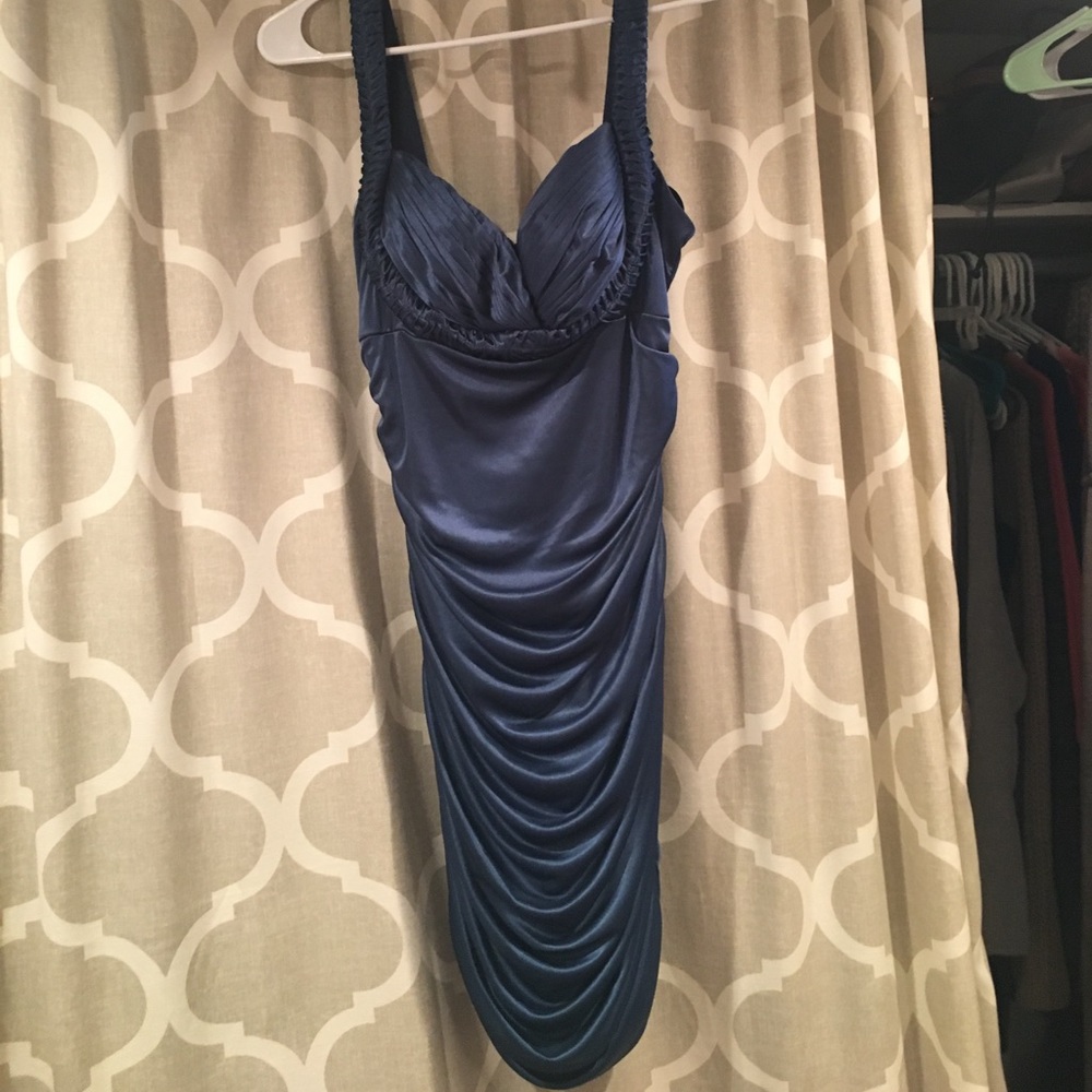 Fitted navy dress