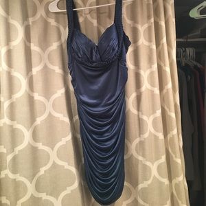 Fitted navy dress