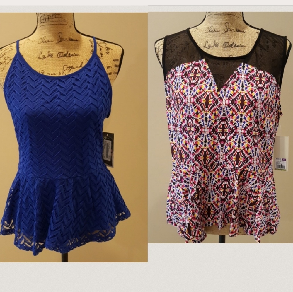 🎉DUO🎉 ASmall Amber NWT dressy petlum tanks