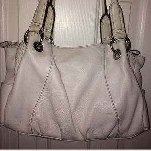 Tignanello white leather satchel