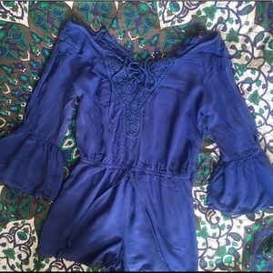 Blue Bell Sleeve Romper