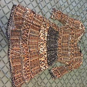 3/4th Length, Multi-colored flare shirt