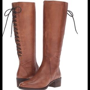 NWT Steve Madden Lace-up Western Cognac Boots
