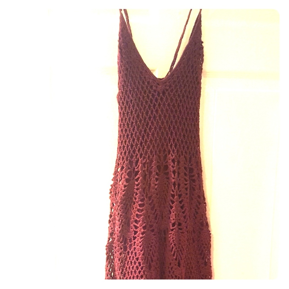 Free People High Low Crochet Dress Small