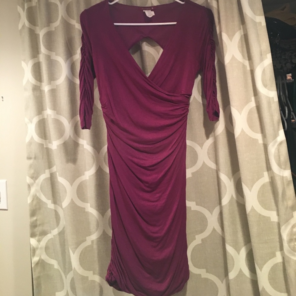 Plum (fitted) party dress