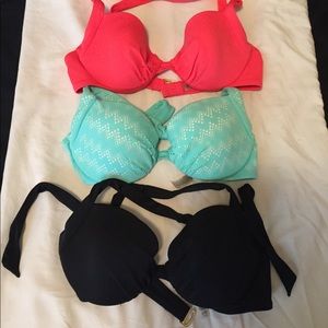 BUNDLED, 3 Victoria's Secret 34B Bikini Tops
