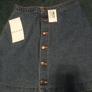American Apparel button down skirt (denim)