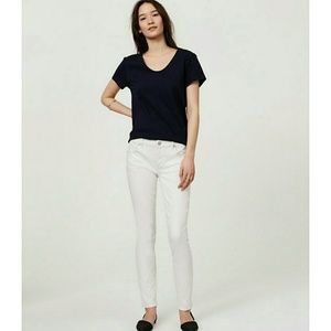 Ann Taylor Loft White Modern Skinny Jeans 26 2