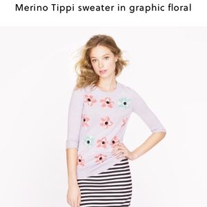 J.Crew Retail Merino Tippi sweater floral